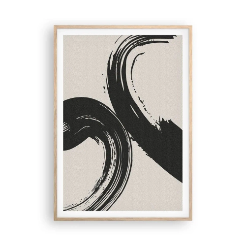 Plakát v rámu světlý dub - Rozmáchle a dokola - 70x100 cm