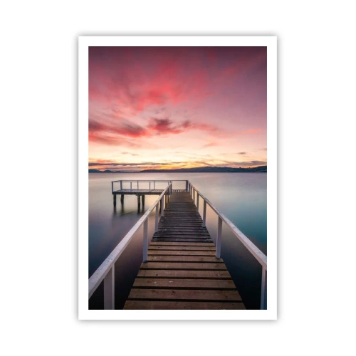 Plakát - Jemný plamen večera - 70x100 cm