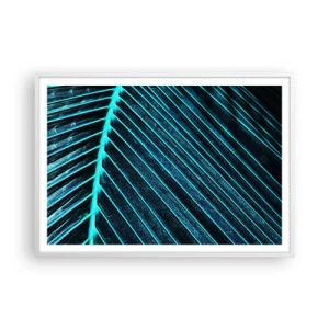 Plakát v bílém rámu - Textura zeleně - 100x70 cm