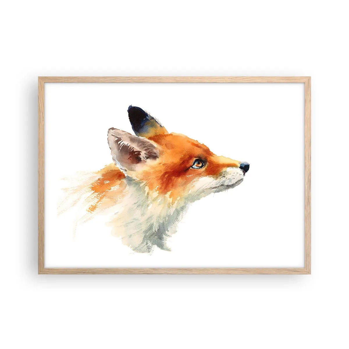 Plakát v rámu světlý dub - Opatrnosti není nikdy dost - 70x50 cm