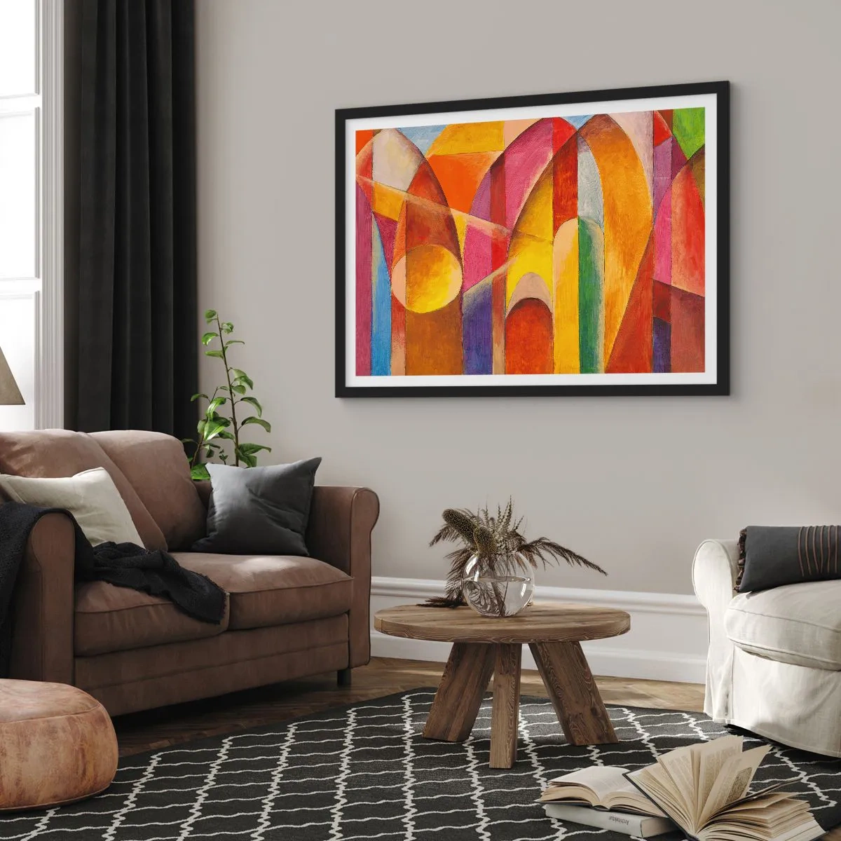 Plakát v černém rámu - Katedrála slunce - 100x70 cm
