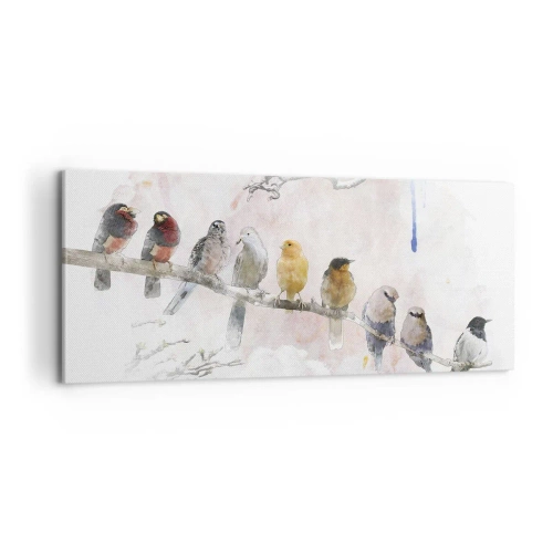 Obraz na plátně - Okřídlené setkání - 100x40 cm