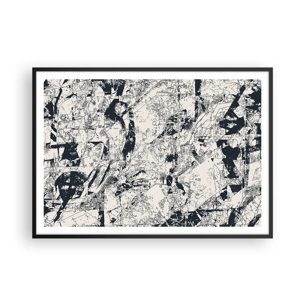 Plakát v černém rámu - Prolínání protikladů - 100x70 cm