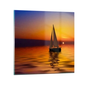 Obraz na skle - Jak je tu za soumraku ticho… - 70x70 cm