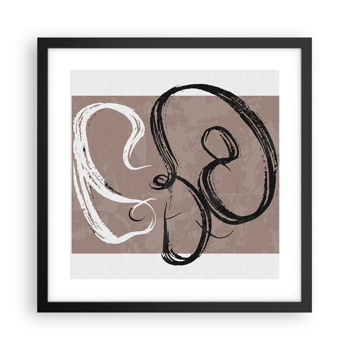 Plakát v černém rámu - Kompozice – hledání úplnosti - 40x40 cm