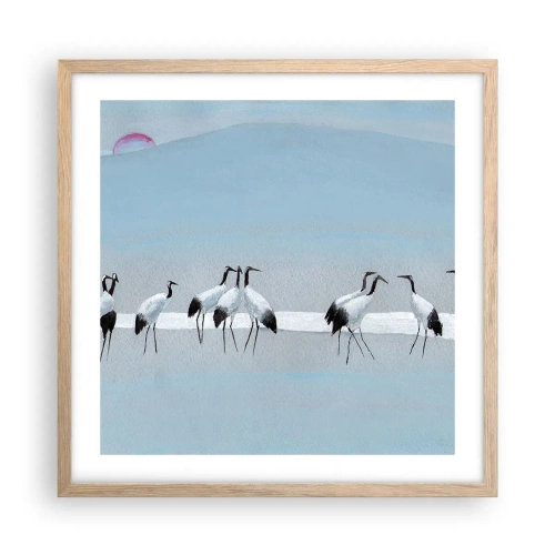 Plakát v rámu světlý dub - Po horkém dni - 50x50 cm