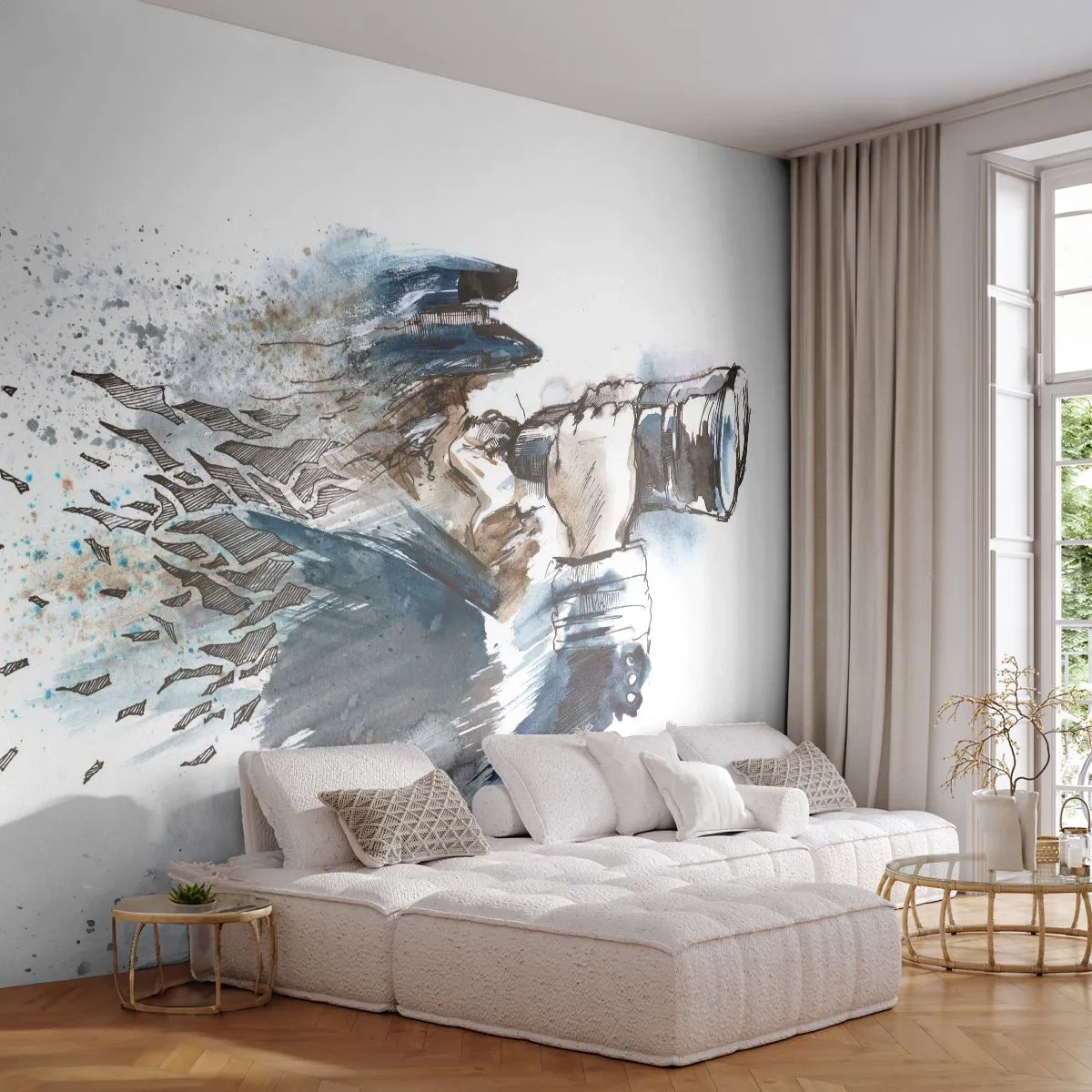 Fototapeta Samolepicí Deluxe Sticker - Deset na Beaufortově stupnici! - Abstrakce, Námořník, Kapitán - 250x175 cm