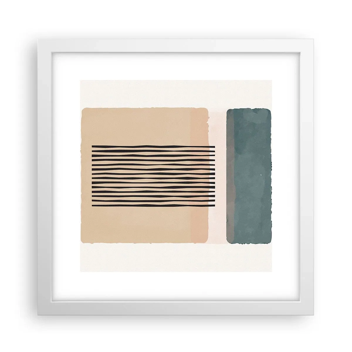 Plakát v bílém rámu - Všechno v pořádku - 30x30 cm