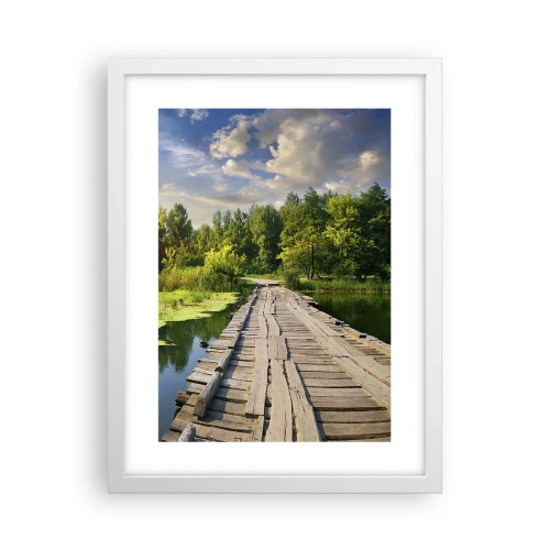 Plakát v bílém rámu - Léto, léto všude - 30x40 cm