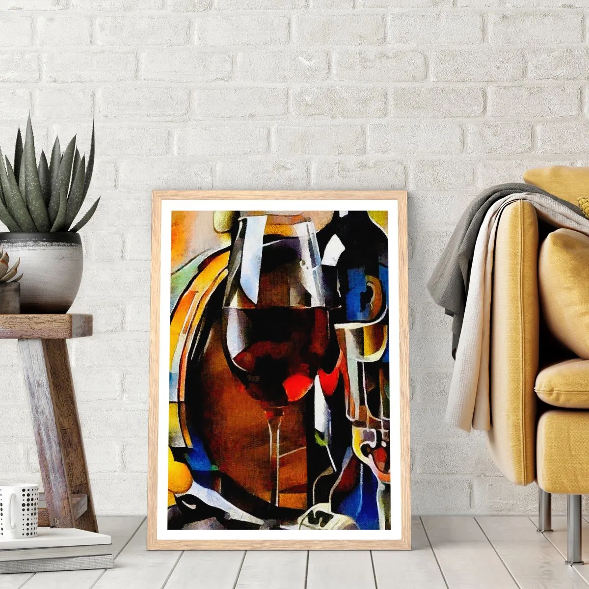 Plakát v rámu světlý dub - I svět dostává barvy - 30x40 cm