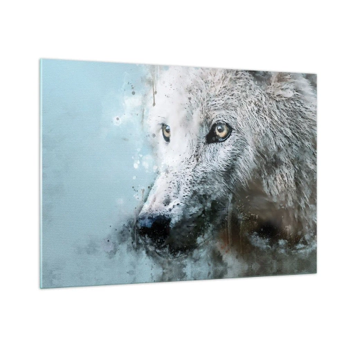 Obraz na skle - Seznamte se s vlčí duší - 100x70 cm