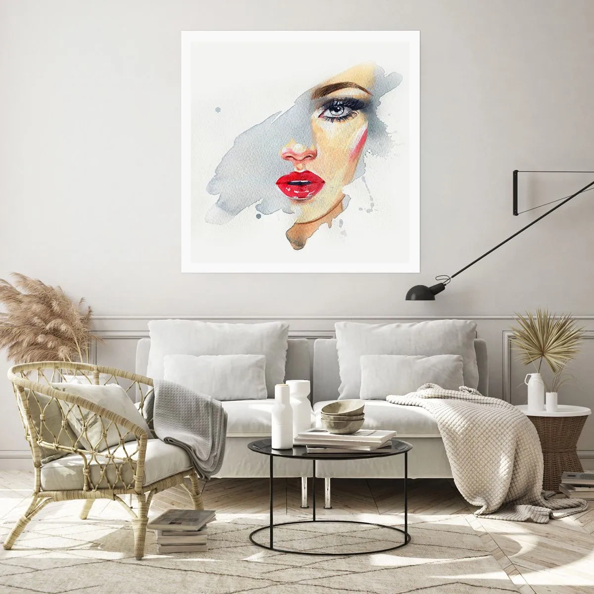 Plakát - Odraz v kapce vody - 40x40 cm