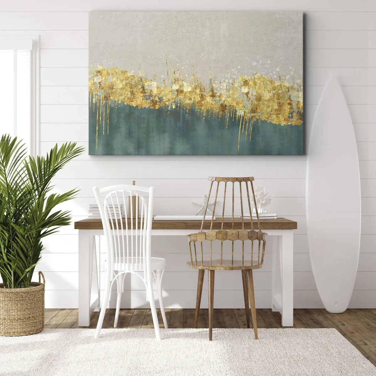 Obraz na plátně - Zlatá hranice - 70x50 cm