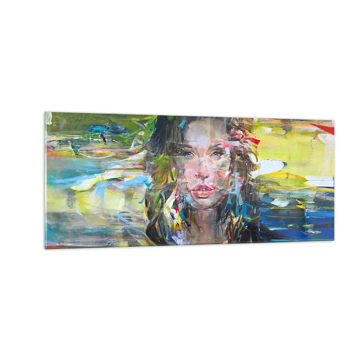 Obraz na skle - Za závojem vzduchu - 100x40 cm