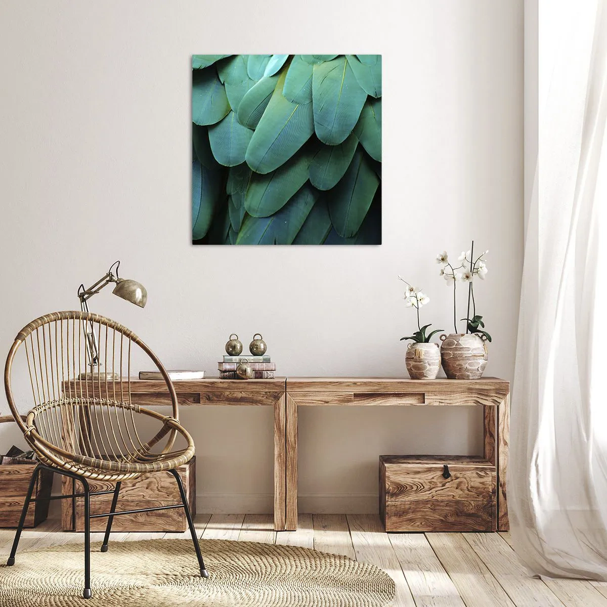 Obraz na plátně - Přesnost papouščí povahy - 70x70 cm