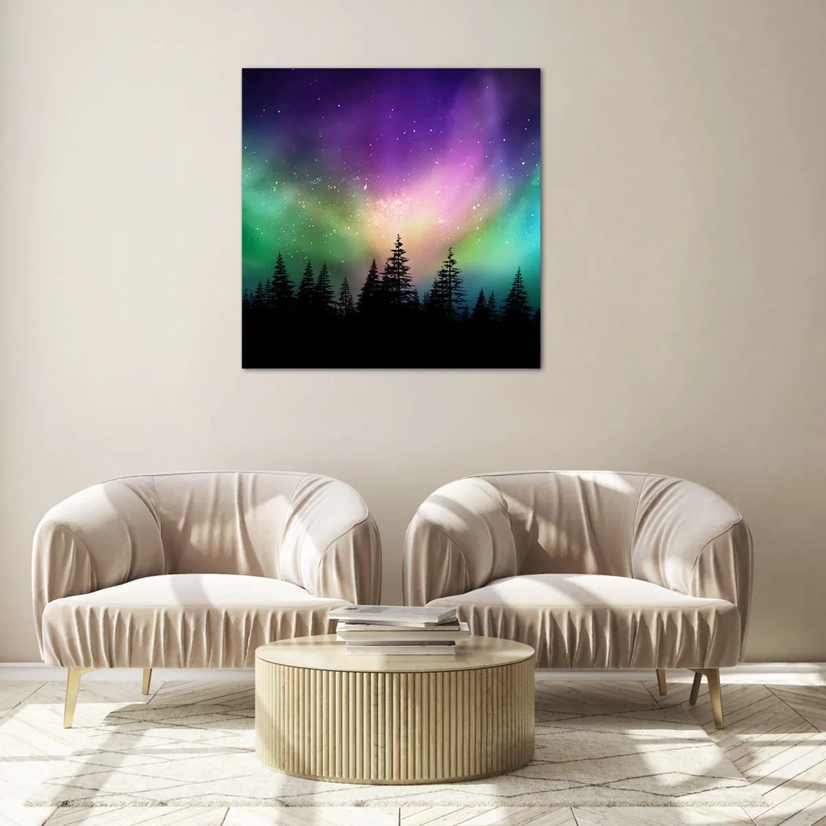 Obraz na skle - Bílá magie - 70x70 cm