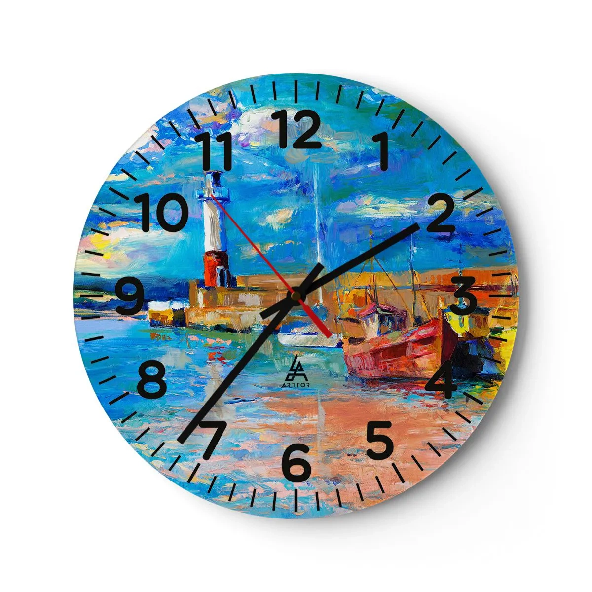 Nástěnné hodiny - Odpoledne v duhové zátoce - 30x30 cm