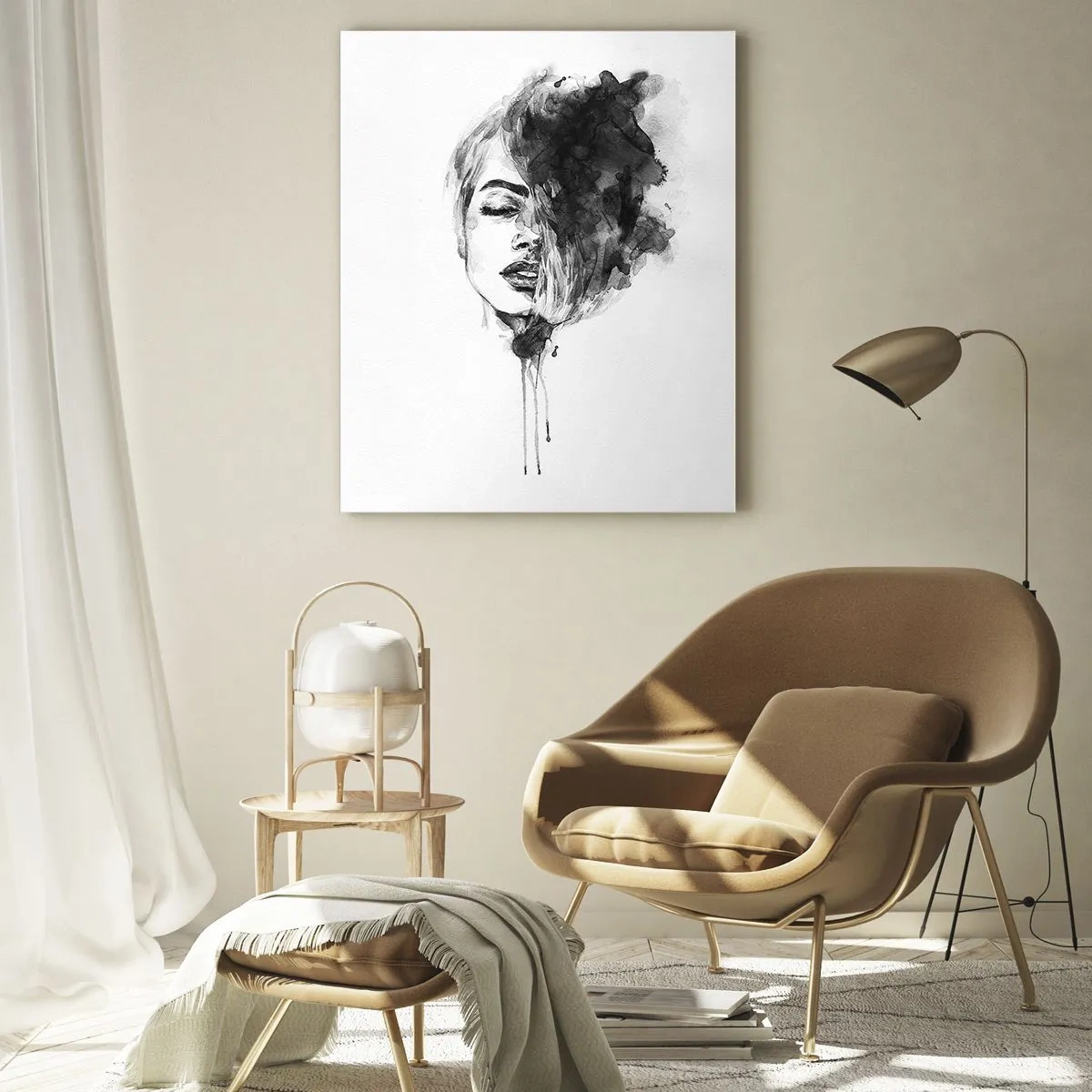 Obraz na skle - O čem sní dívka - 80x120 cm