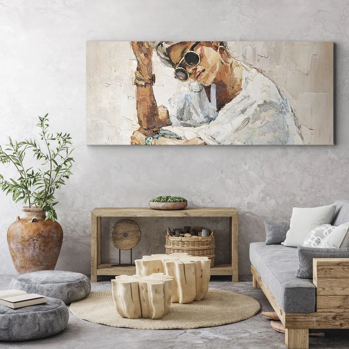 Obraz na plátně - Portrét v plném slunci - 100x40 cm
