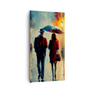 Obraz na plátně - Městská love story - 65x120 cm