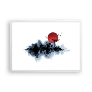 Plakát v bílém rámu - Japonský pohled - 70x50 cm