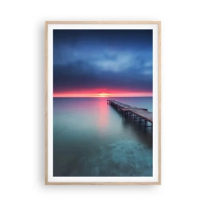 Plakát v rámu světlý dub - Mezi nebem a zemí - 70x100 cm