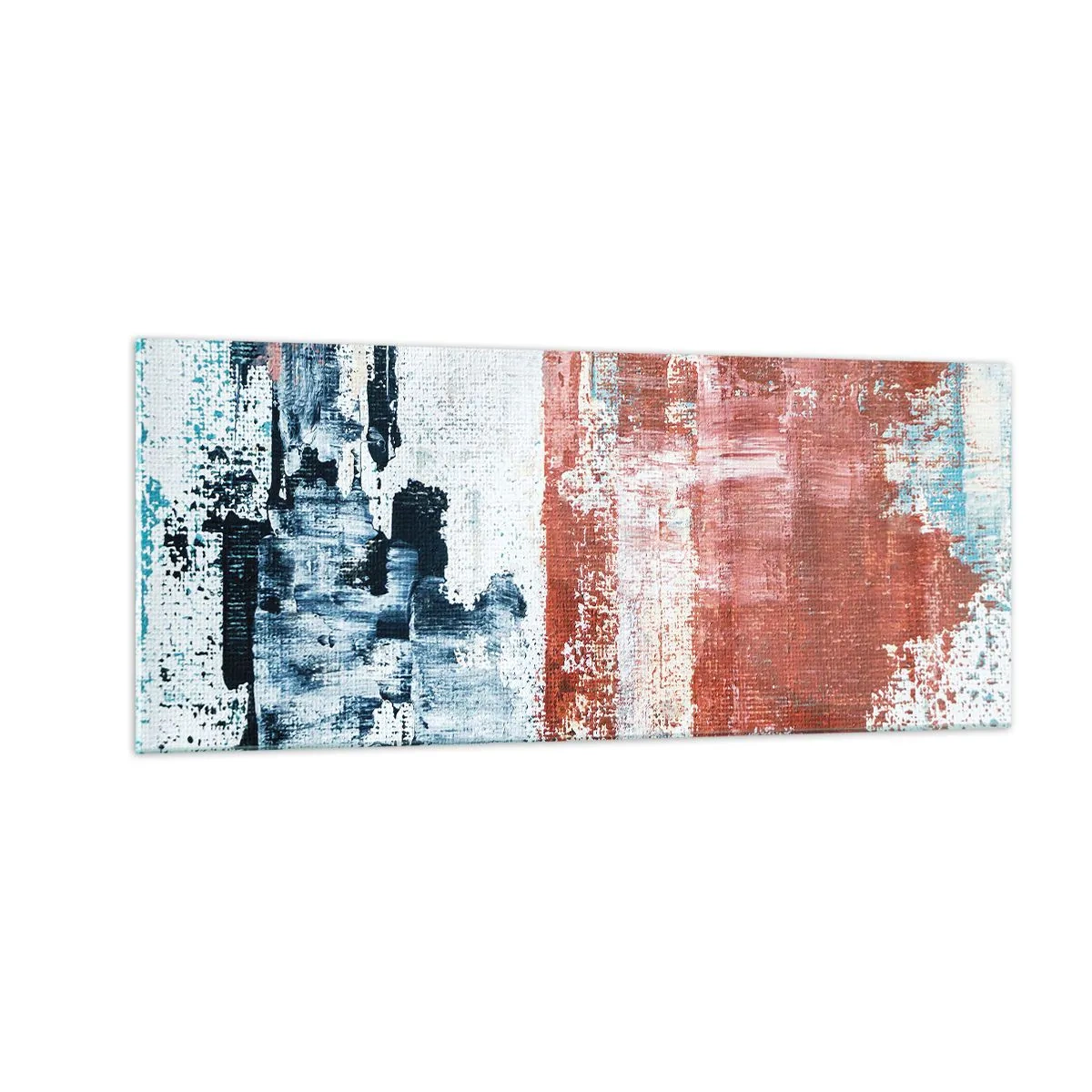 Obraz na skle - Abstraktní půl na půl - 100x40 cm