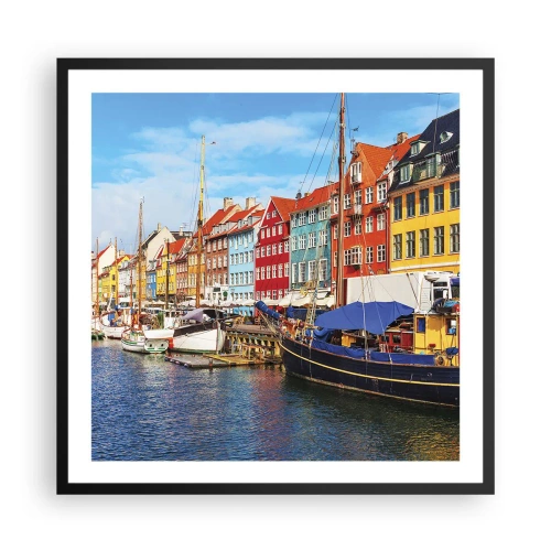 Plakát v černém rámu - Radostné nábřeží - 60x60 cm