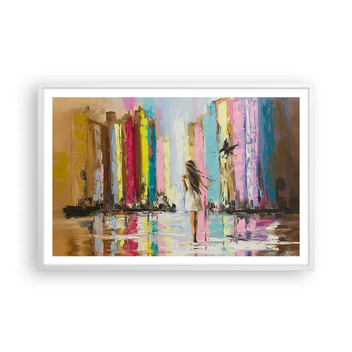 Plakát v bílém rámu - Pojď se mnou - 91x61 cm