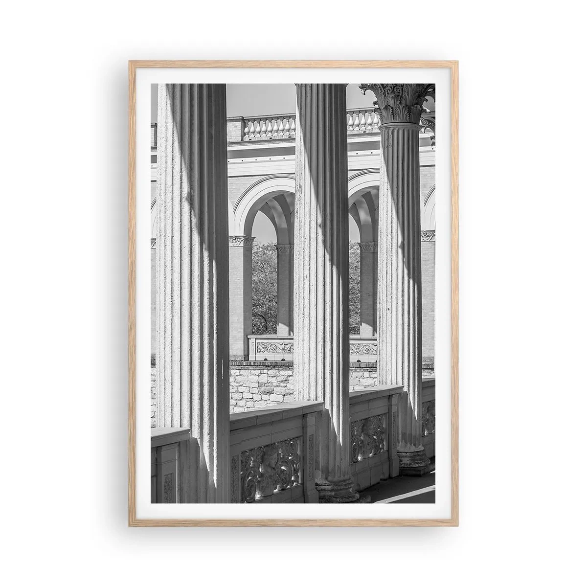 Plakát v rámu světlý dub - Slunná arkáda - 70x100 cm