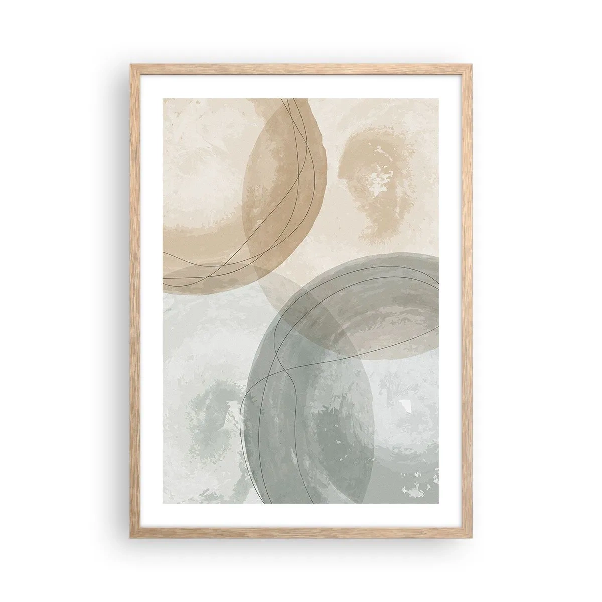 Plakát v rámu světlý dub - Pronikání světů - 50x70 cm