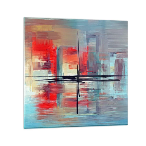 Obraz na skle - Krajina v neznámé dimenzi - 70x70 cm