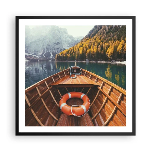 Plakát v černém rámu - Horská túra - 60x60 cm