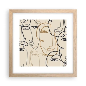 Plakát v rámu světlý dub - Portrét znásobený - 30x30 cm