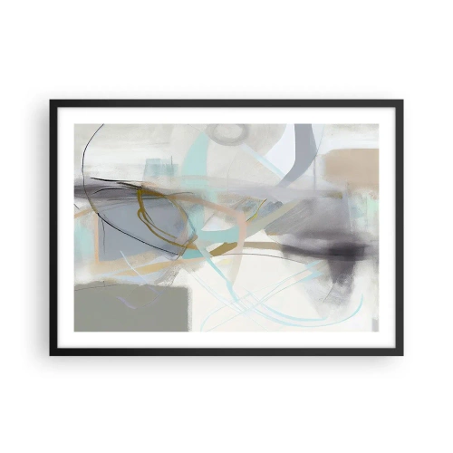 Plakát v černém rámu - Mlhavá abstrakce - 70x50 cm