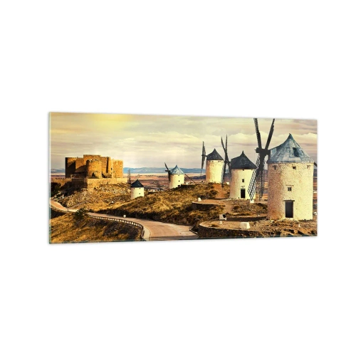 Obraz na skle - Brzy se objeví Don Quijote - 120x50 cm