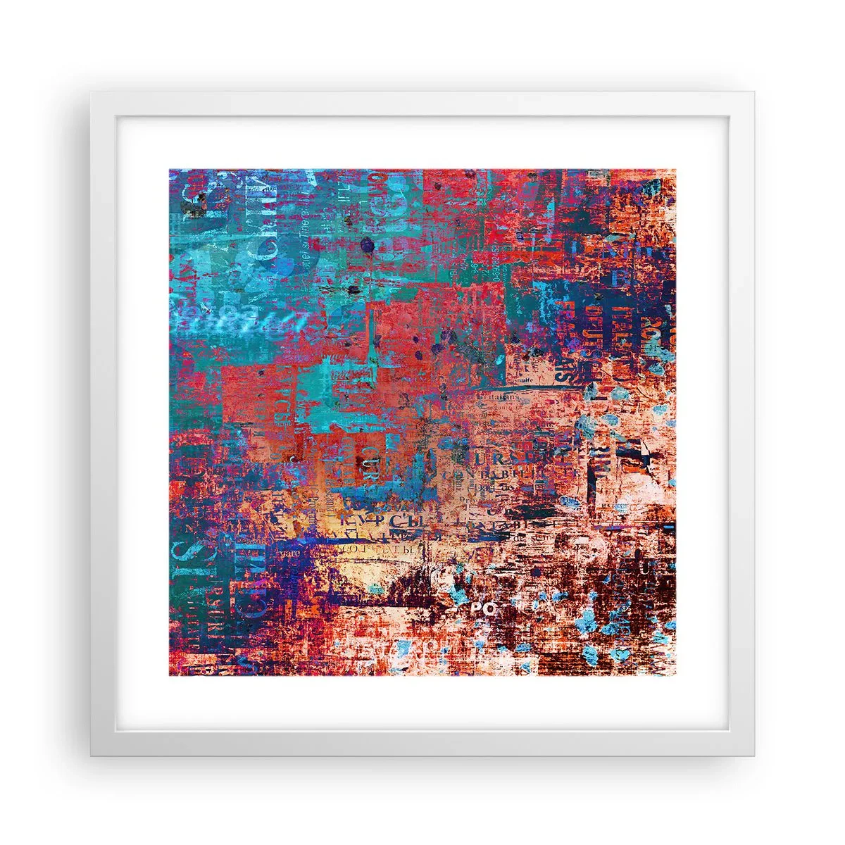 Plakát v bílém rámu - Paměť a zapomnění - 40x40 cm