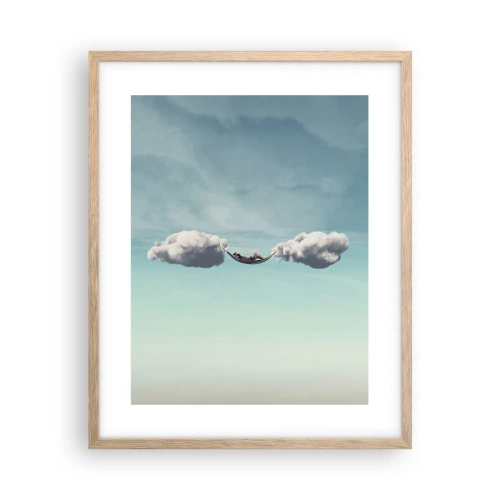 Plakát v rámu světlý dub - Blaženost okamžiku - 40x50 cm