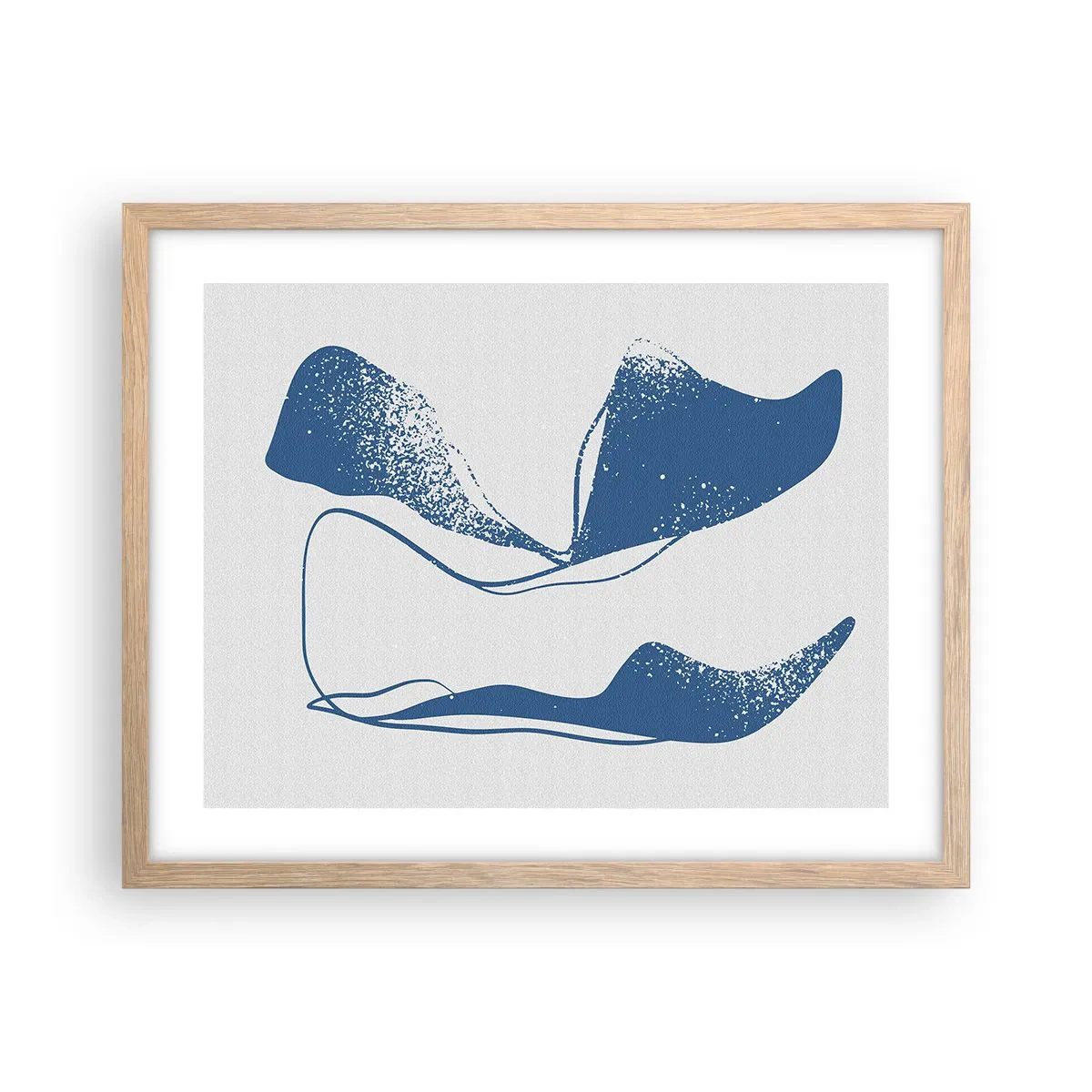 Plakát v rámu světlý dub - Okřídlená abstrakce - 50x40 cm