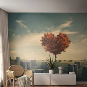 Fototapeta na míru Premium Canvas - Pořád je ještě naděje - Abstrakce, Krajina, Strom