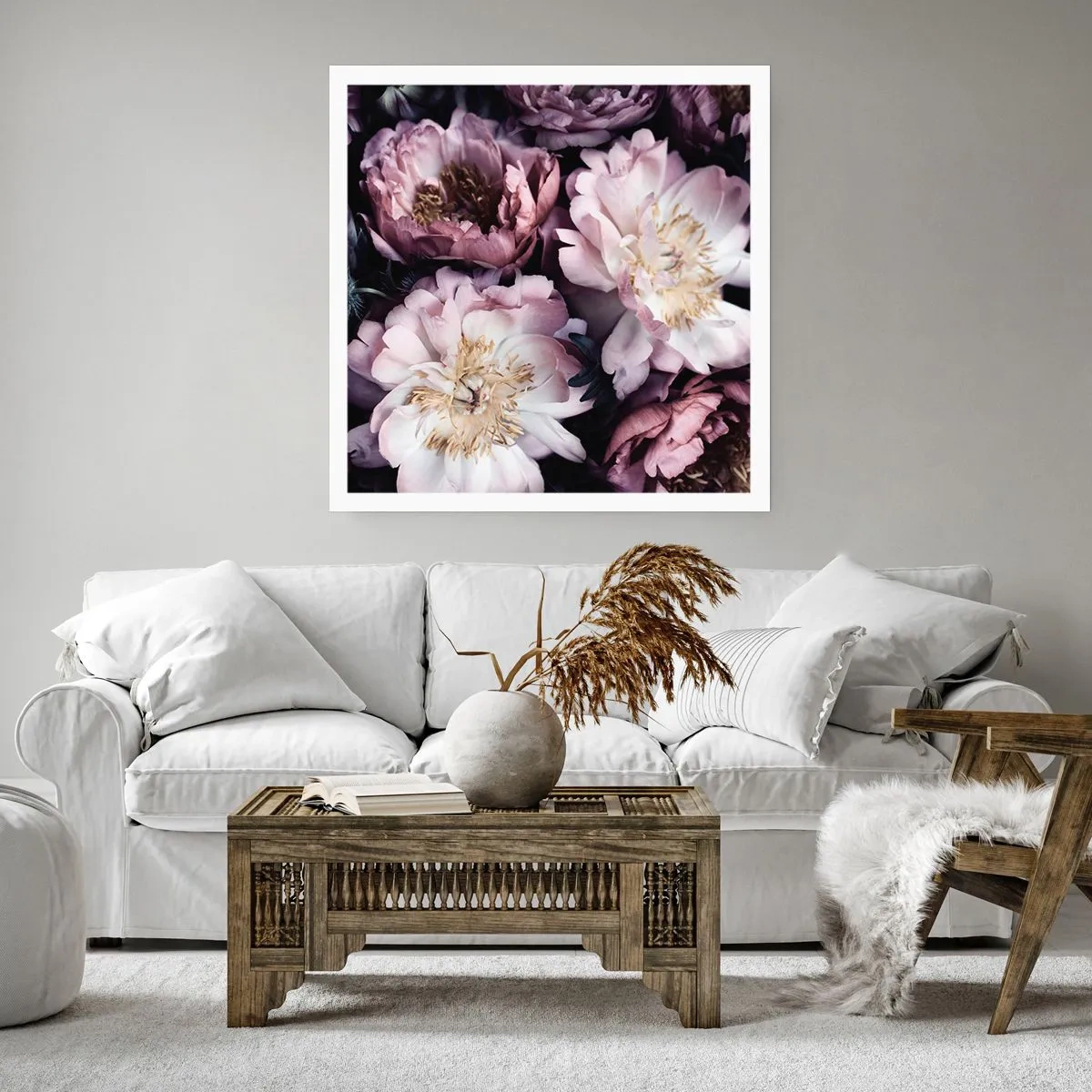 Plakát - Kytice ve starém stylu - 60x60 cm