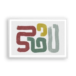 Plakát v bílém rámu - V neznámém jazyce - 91x61 cm