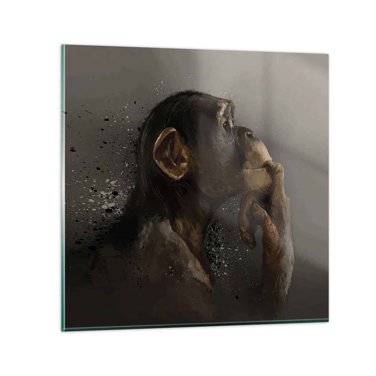 Obraz na skle - Určitě myslitel - 50x50 cm