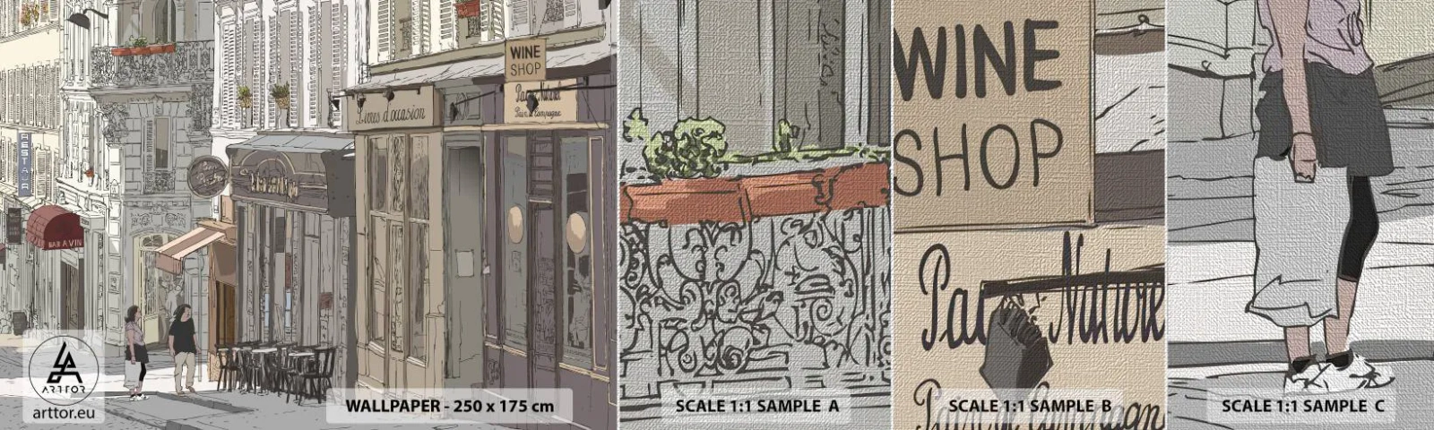 Vzor Fototapety Premium Canvas - Městské radosti - Architektura, Město, Paříž - 100x30 cm