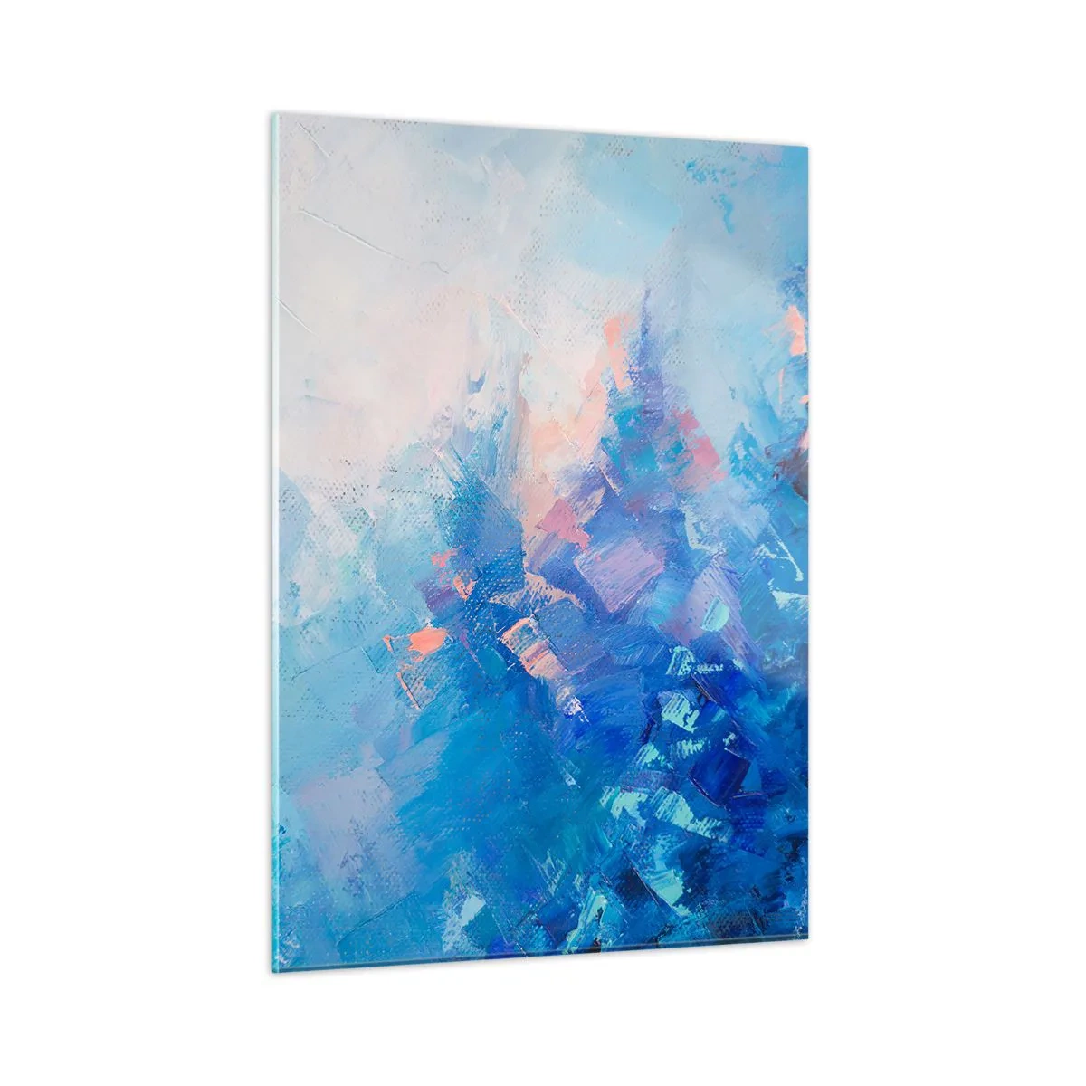 Obraz na skle - Zimní abstrakce - 50x70 cm