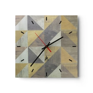 Nástěnné hodiny - V úhlu trojúhelníku - 30x30 cm