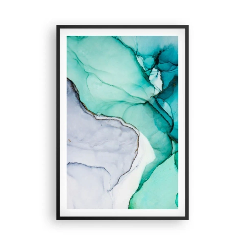 Plakát v černém rámu - Studie v tyrkysové - 61x91 cm