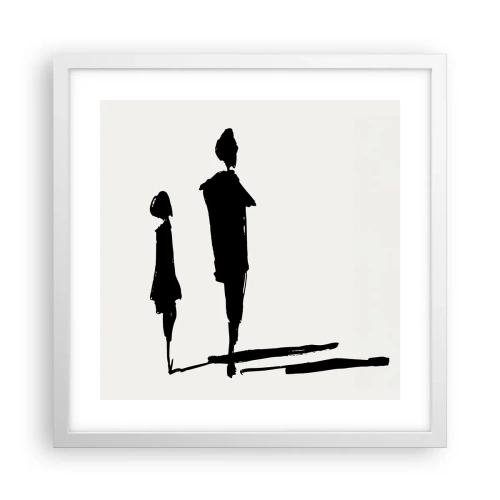 Plakát v bílém rámu - Určitě spolu? - 40x40 cm