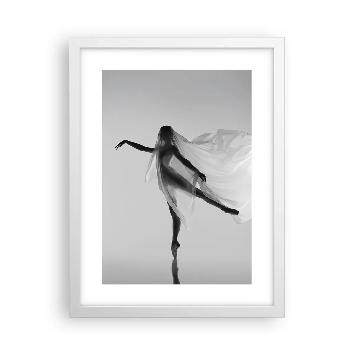 Plakát v bílém rámu - Lehkost a půvab - 30x40 cm