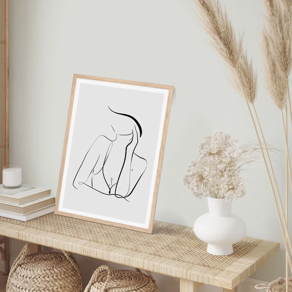 Plakát v rámu světlý dub - Na vlně snů - 40x50 cm